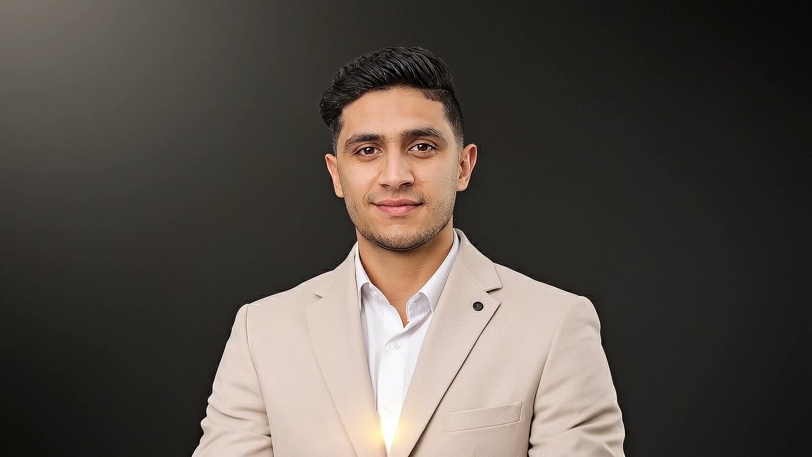 Ebrahim in a futuristic technology scene